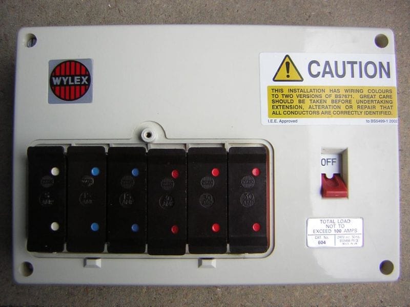 Old fuse box during rewire